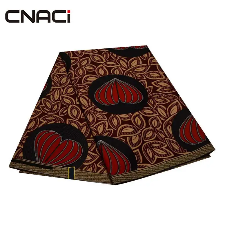 

CNACI African Textile Fabric Wax Tissu Africain Batik Nigeria Wax Ankara Fabric African Real Wax Print 6 Yards Tissus Patchwork