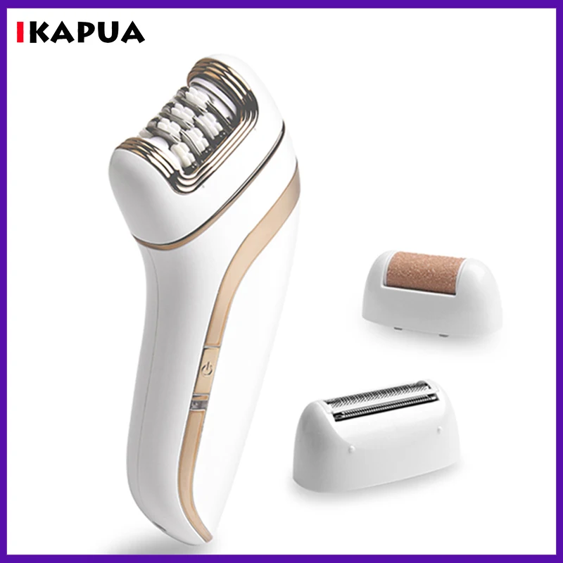 

3 In 1 Rechargeable Lady Epilator Women Electric Trimmer Hair Removal Depilador Shaver Razor Callus Dead Skin Remover Foot Care