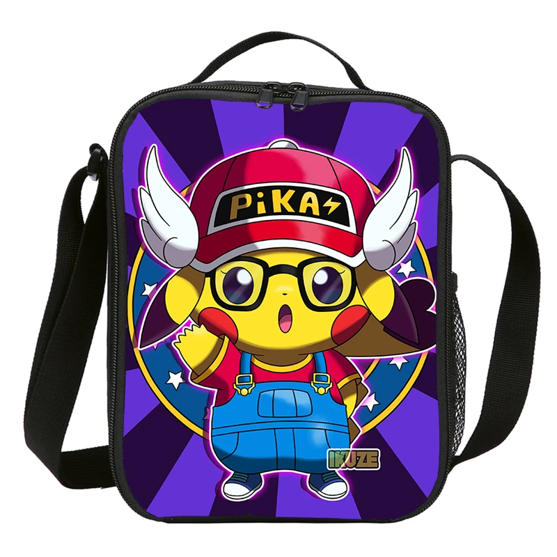 Dr. Slump Arale мультфильм сумки для ланча изолированные теплые Kisd школьная Сумочка Холст еда Srorage сумки на плечо сумка-холодильник - Цвет: Фиолетовый