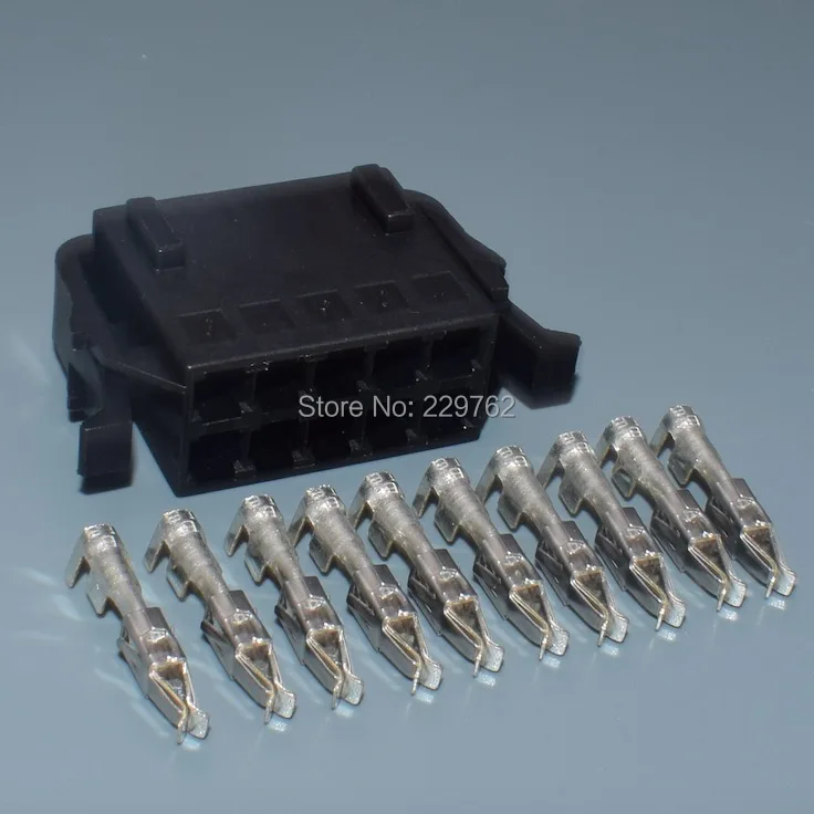 Shhworld Sea 2 комплекта для VW 10pin Авто Пластиковый корпус штекер кабеля жгута проводов разъем Черный цвет 191972725 191 972 725