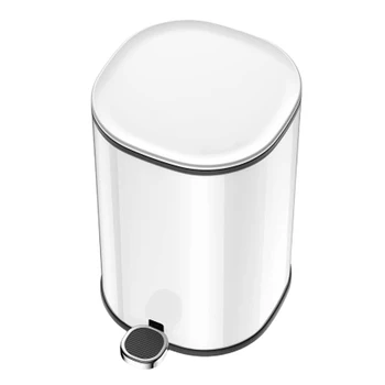 

5L Step-on Trash Can Carbon Steel Silent Trash Bin Dirt-resistant Anti-fingerprint Garbage Can