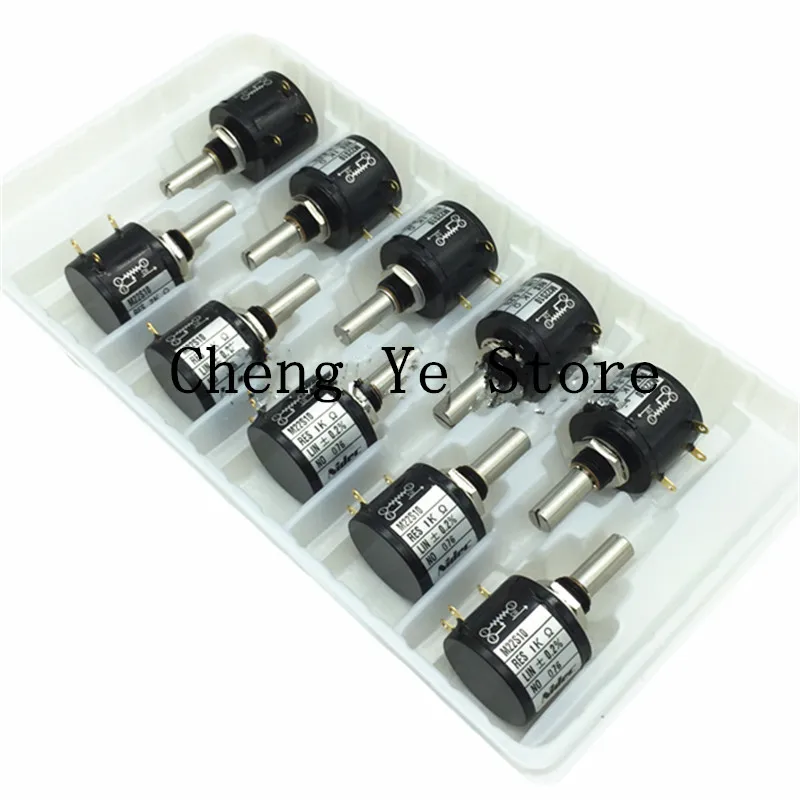 NEW NIDEC COPAL M22S10 1K 2K 0.2% multi-turn wirewound potentiometer Silver Label printer potentiometer 10 laps