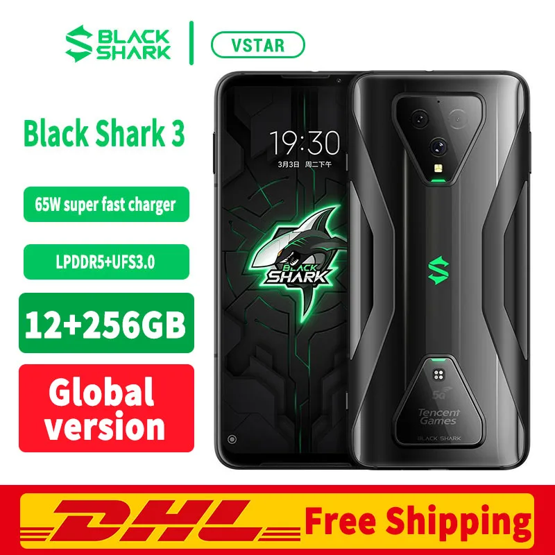 Игровой телефон Глобальная Версия Black Shark 3 5G 12 Гб + 865 ГБ Восьмиядерный процессор