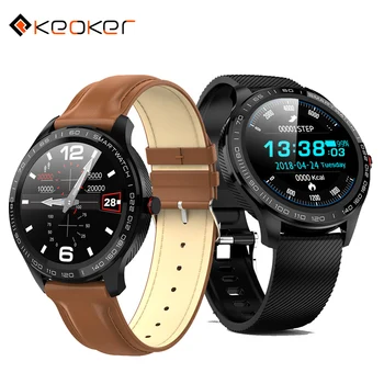

Keoker L9 Full Round Smart Watch Men ECG Fitness Tracker Smart Watch IP68 Sport Watch Bluetooth Music Message Push