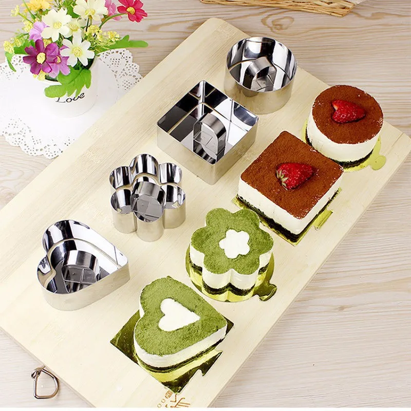 

Stainless Steel Cutting Mold Baking Tools DIY Manual Mousse Ring Cake Ring Biscuit Mold Cake Mold Cupcake Mold