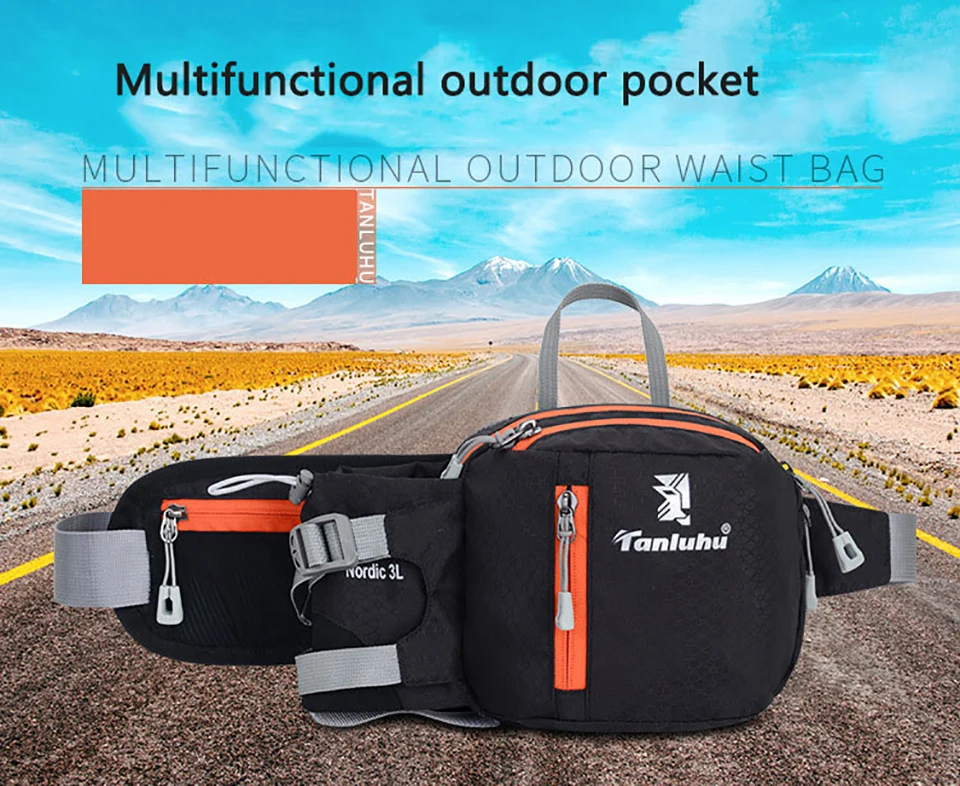 Running Sport Bag Waist Pack Outdoor Marathon Men Women Gym Sport Fitness Water Bottle Waist Pack Riding Cycling Phone Pocket