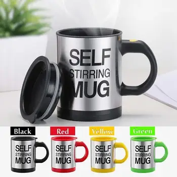 

HOT 400ml Mugs Automatic Electric Lazy Self Stirring Cup Coffee Milk Mixing Mug Smart Stainless Steel Juice Mix Cup Drinkware