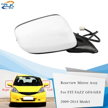 

ZUK Exterior Rearview Mirror Assy Rear View Side Mirror For HONDA FIT JAZZ GE6 GE8 2009-2014 3-PINS Without LED 7-PINS With LED
