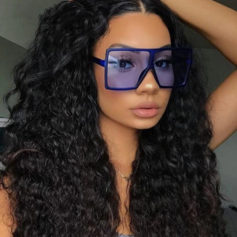 Oversized Shades Sunglasses Woman Black Fashion Square Big Frame Sun Glasses Female Vintage Retro Glasses Unisex Oculos_voghion.com