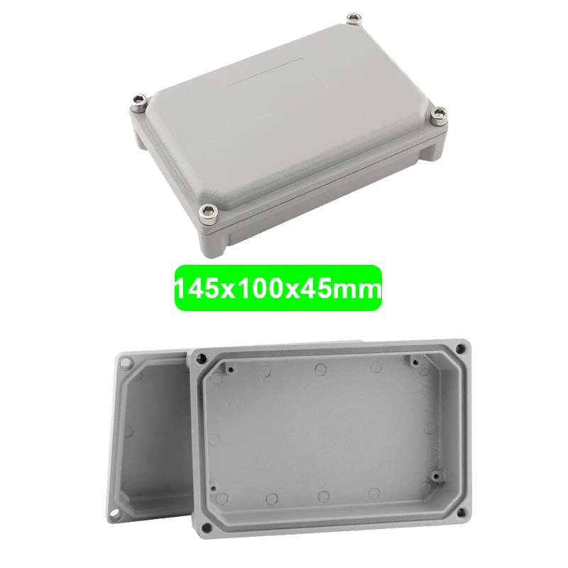  Caja de conexiones impermeable de aluminio fundido IP66, Caja  eléctrica de plástico gris, Caja de caja de conexiones electrónica, Caja de  pegamento de carcasa de potencia pequeña 2.520x2.283x1.378 in, 1PCS 