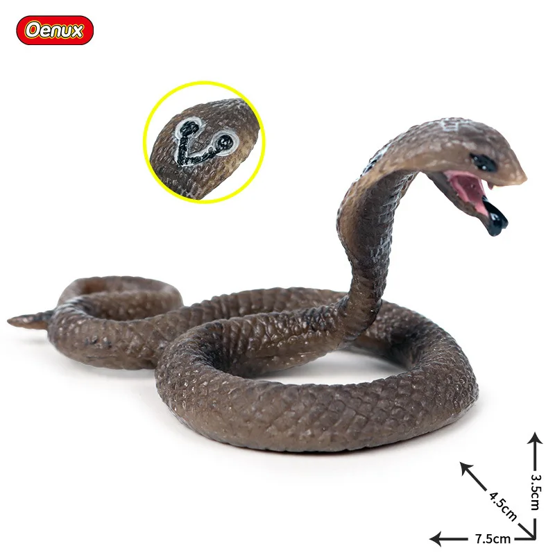 Твердая модель диких животных she wan ju King Cobra маленькая модель кобры земноводных ползающих животных украшения