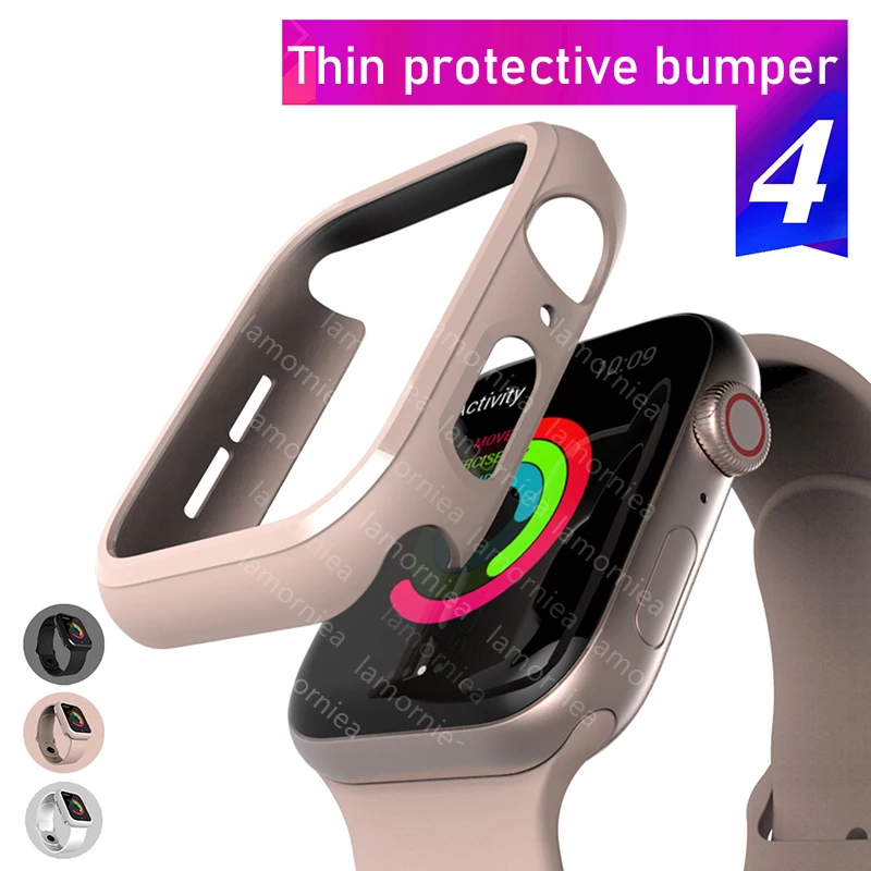 Защитный чехол-рамка для iWatch series 5 4 3 2 360 чехол Apple Watch 38 40 42 44 s5 защитный защита