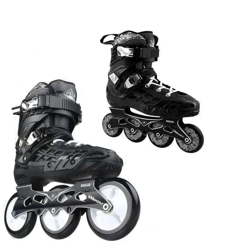 Adult Roller Skates 3 wheels speed 4 wheel slalom inline shoes for adults roller skating School Boys Girl 80mm 100mm rolling sneaker