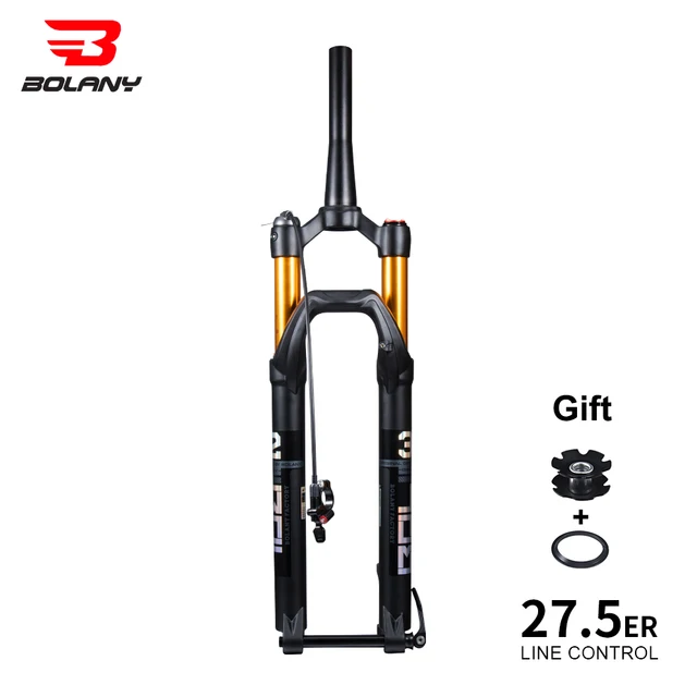 Details about &nbsp;BOLANY MTB Bike Taper Fork 27.5/29'' Alloy 100mm Air Suspension Fork Thru Axle