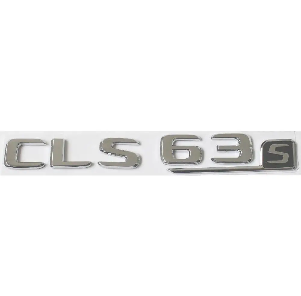 shiny silver Хромированные буквы CLS63s Эмблема багажника значки-эмблемы для Mercedes CLS63 AMG - Color: shiny silver