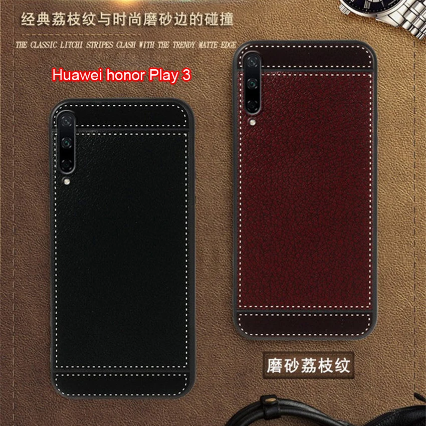 Honor Play 3 чехол для huawei honor Роскошный 6 39 дюймов мягкий черный силиконовый телефона s