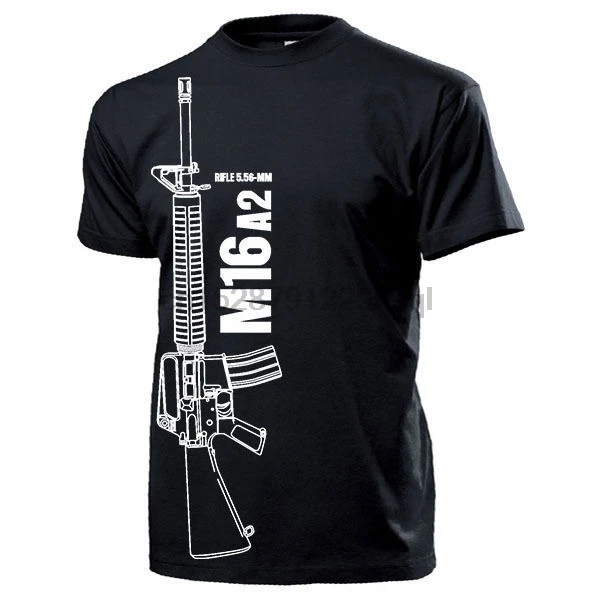 Горячая Распродажа модная футболка M16 A2 RIFLE US Army Sturmgewehr Gewehr USA Amerika Waffe Deko #14207 |