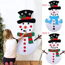 DIY войлочный Рождественский Снеговик, Рождественский Снеговик, настенный стикер для детей, детские игрушки, рождественские подарки на год, войлочный Декор