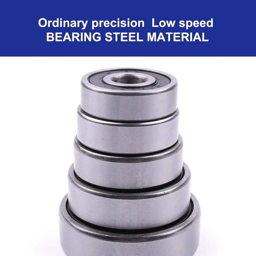 1PC Deep Groove Ball Bearing 6201/6202/6203/6204-2RS Steel Sealed Miniature Bearings Inner Diameter 12/15/17/20mm ball bearings