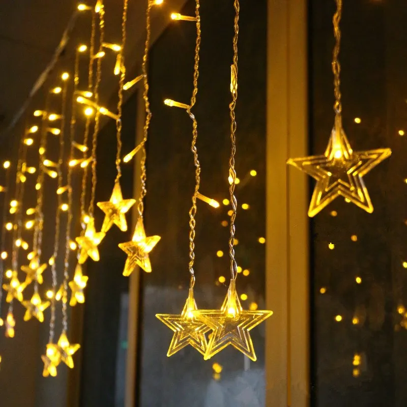 Рождественские украшения для дома светодиодный гирлянда для занавесок Новогоднее украшение гирлянда Arbol De Navidad Natal Kerst Decoratie