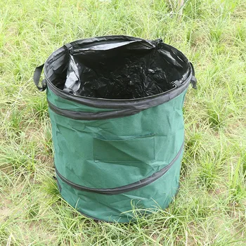 

Portable Collapsible Trash Can Pop-Up Garden Leaf Garbage Storage Bag Flowers Grass Collection Bin Camping Picnic Outdoor Bucket