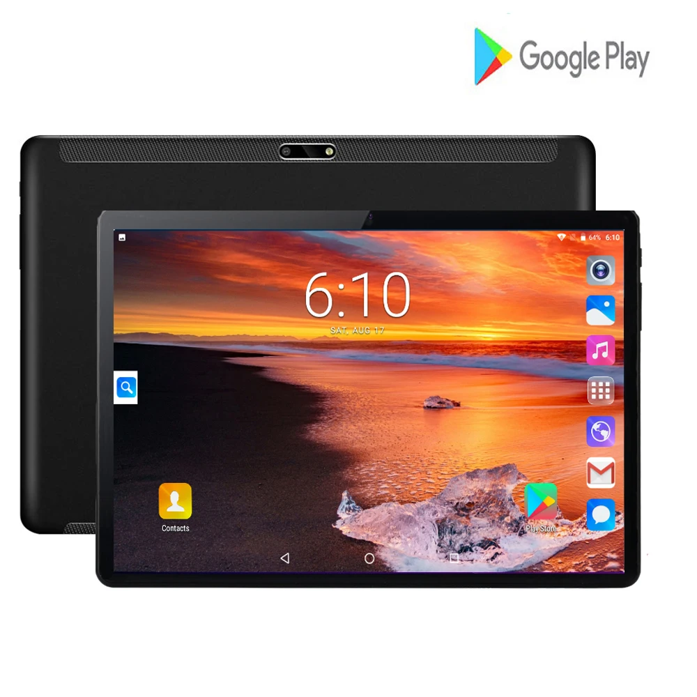 

Fast Shipping 10 inch Tablet pc Android 7.0 core 2GB+32GB 2.5D IPS screen Dual SIM cards GPS WIFI Smart Video Tablets 10.1
