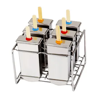 

Kitchen Tools Dessert Frozen Tray DIY Ice-cream Maker Stick Holder Summer Ice Lolly Mold Stainless Steel Homemade Fruit Juice