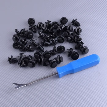 

DWCX High Quality 50pcs Trim Panel Retainer Push Clips Fastener Remover Rivet 3 Type Car Accessories Fit For Subaru