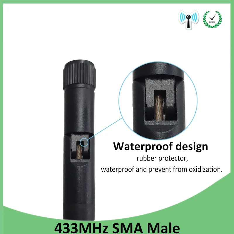 5 шт. 433 МГц Антенна 3dbi GSM 433 МГц SMA разъем антенна antena 433 м+ RP-SMA женский Ufl./IPX отрезок провода расширения кабель