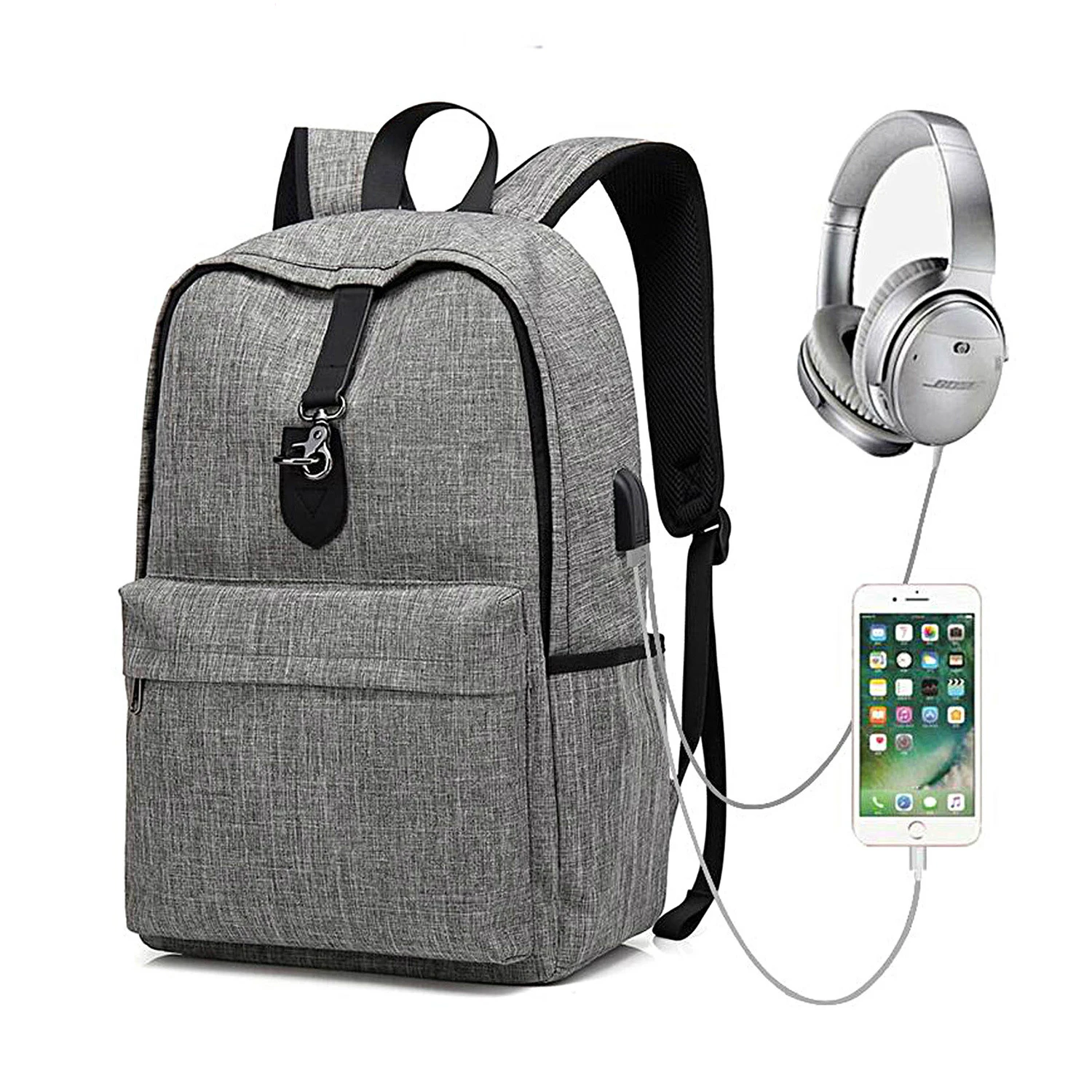 

Backpack 2019 Fortress Night Schoolbag Middle School Students Multi-function Double Shoulder Bag Unisex USB Computer Backpack