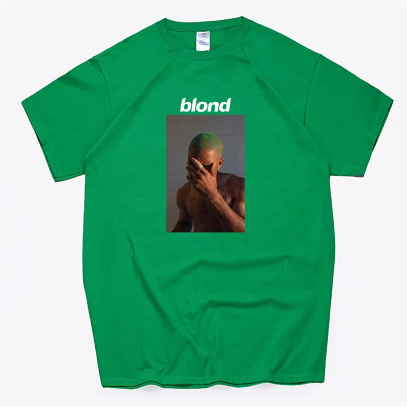 Мужская футболка Frank Ocean Blonde хип-хоп Rap, футболка унисекс, хлопок, футболка Homme Singer Harajuku, рубашка - Цвет: T99A-Green