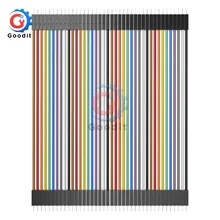 40 шт. штекер-штекер Dupont кабель 10 см 2,54 мм ряд для макетной платы навесные провода для arduino электрические провода