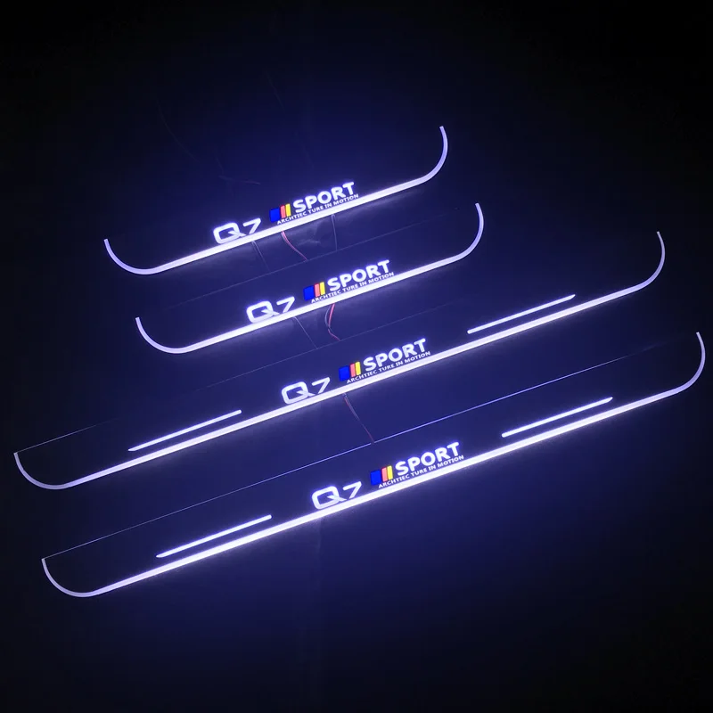Welcome Pedal Lights For Audi Q7 4l 4m 2005 - 2016 2017 2018 2019 Pedal Car Door  Sill Pathway Light Led Thresholds Scuff Plates - Welcome Pedal Lights -  AliExpress