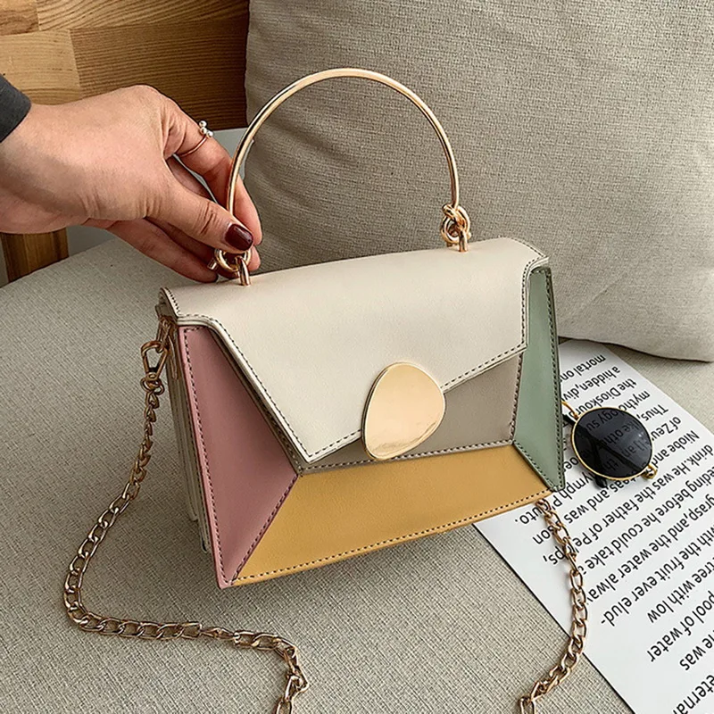 

Women Leather Shoulder Messenger Bag 2019 Fashion Simple Handbags Ladies Multicolor Crossbody Bags