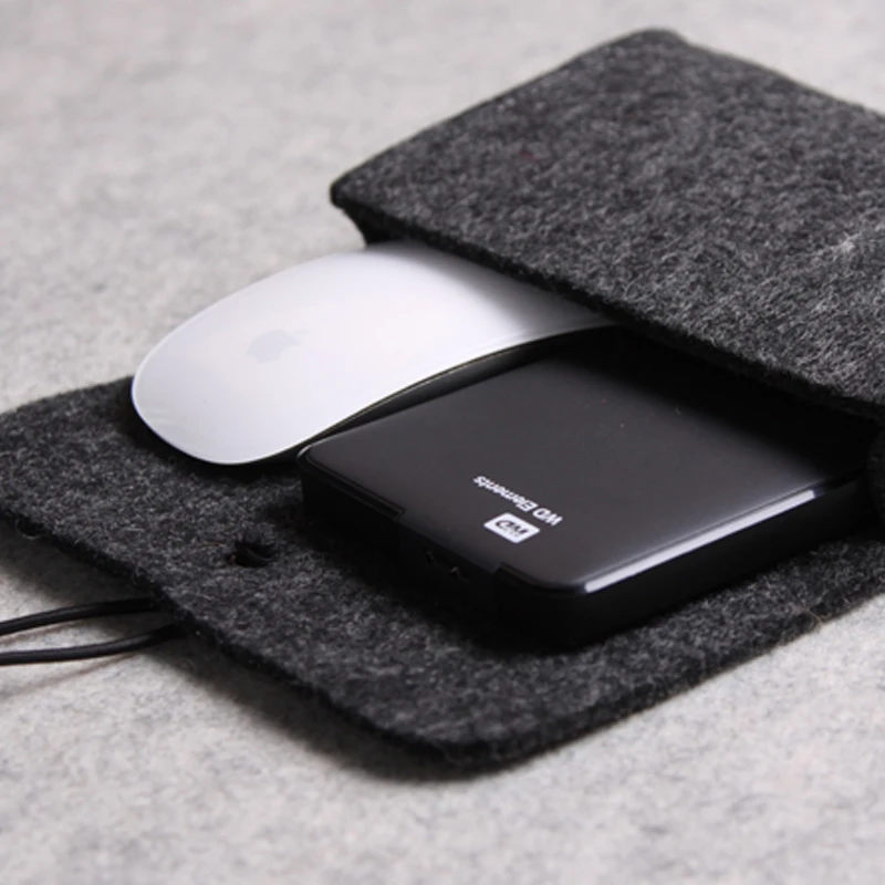 Войлочные цифровые сумки для хранения USB органайзер кабеля данных наушники