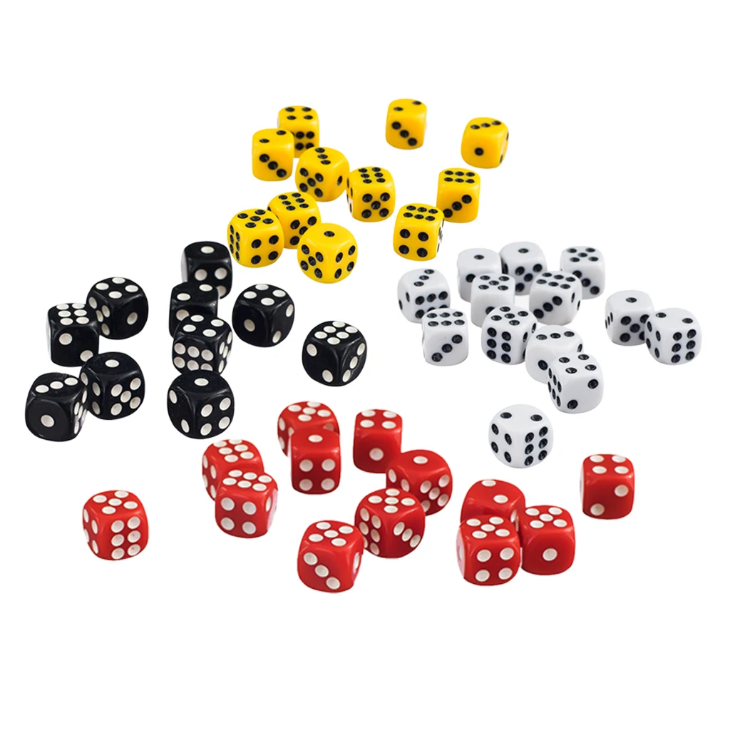 200 шт. непрозрачные шестисторонние D6 Spot Dice игры для D& D рro MTG настольная игра