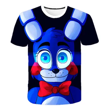 

New Cartoon Children Short Sleeved T Shirts Kids 3d Fnaf Five Nights At Freddy Boys Clothes Girl T-shirt Summer Kids Tops Tees