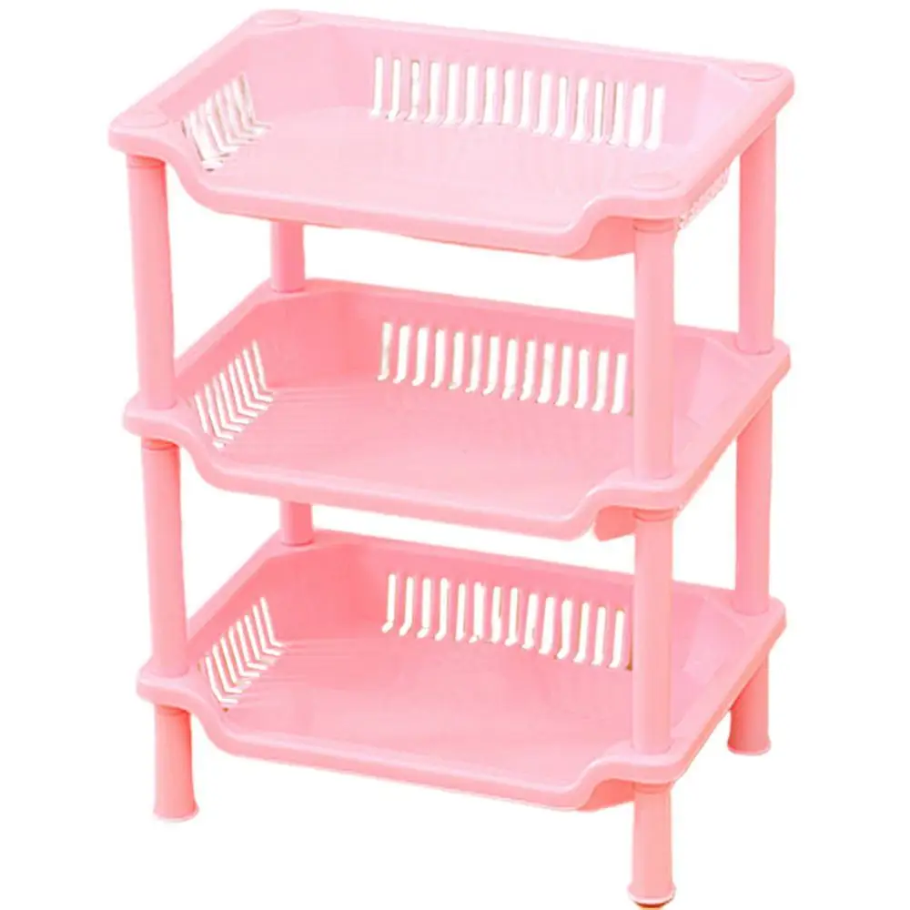Bathroom Shelf Rack Bathroom Storage Rack Storage Rack Countertop Storage Rack 3-Layer Plastic Square Triangle Kitchen And Bathroom Storage Rack Washing And Kitchen Utensils Rack
