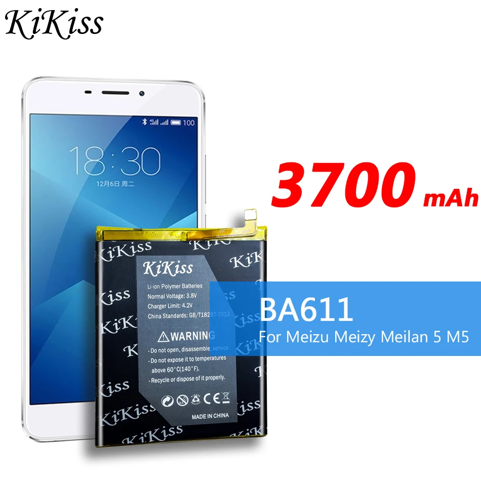 Аккумулятор KiKiss BT61 BT15 BT68 BA611 BA612 для Meizu M3 Note L681H M681H / M3S Mini /M5 Meilan 5/M5S|Аккумуляторы