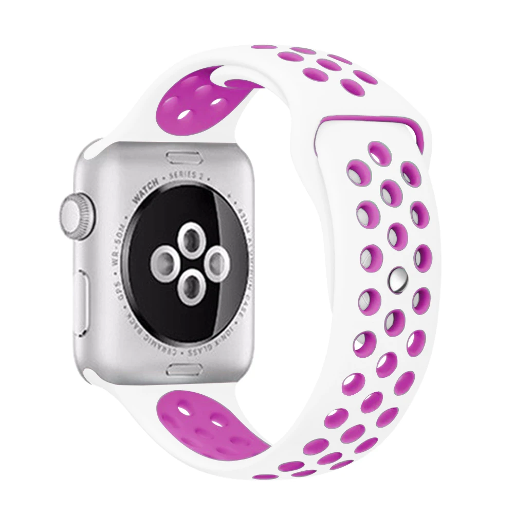 Спортивный силиконовый ремешок для apple watch, 42 мм, 44 мм, 38 мм, 40 мм, браслет для часов iwatch, apple Series 5