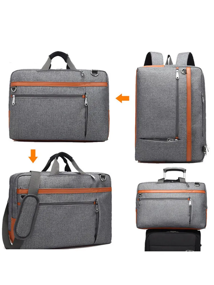New Convertible Backpack Shoulder Messenger Bag Business Briefcase Casual Handbag Waterproof Travel 17.3 inch Laptop Backpack
