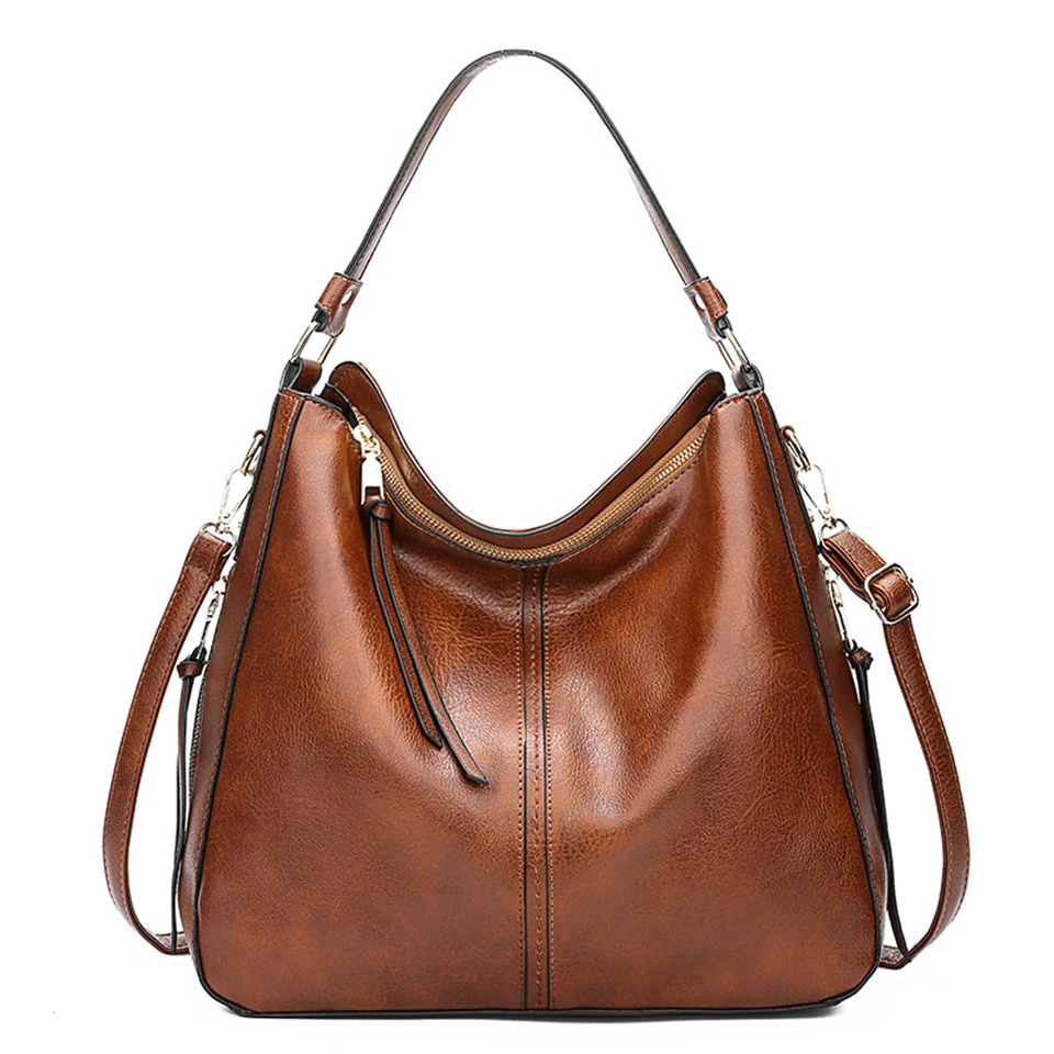 Oswego роскошные сумки женские дизайнерские сумки Новая Большая емкость Высокое качество Повседневная женская кожаная сумка на плечо дропшиппинг - Цвет: brown Color C