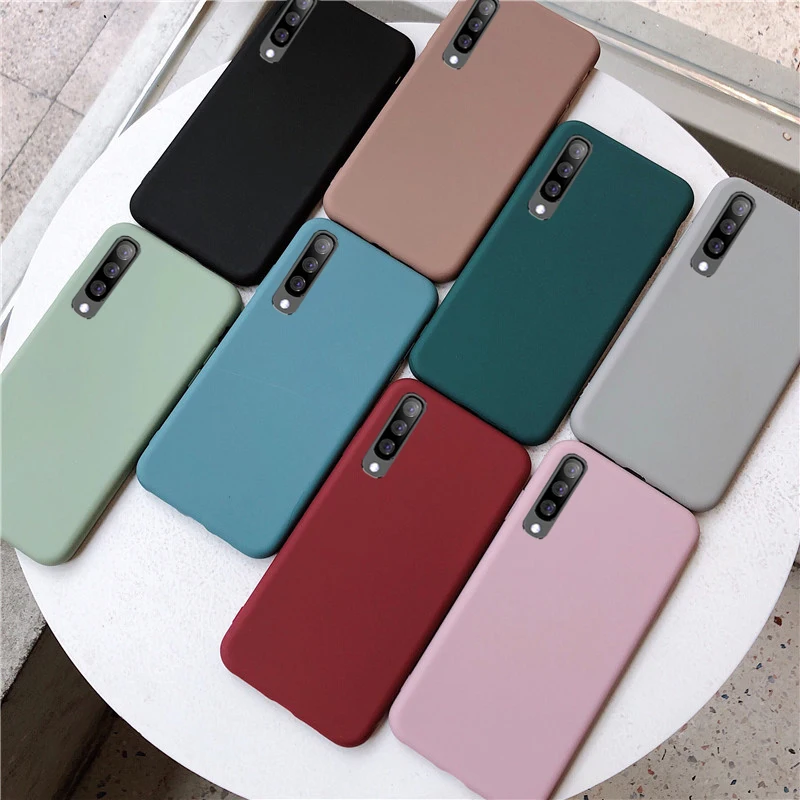 

Slim Silicone Case For Samsung Galaxy Note10 Pro S8 S9 S10 J4 J6 Plus A6 A9 A7 2018 A80 A70 A60 A50 A40 A30 A20E A10 Candy Cover