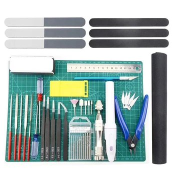 

HHO-33 PCS Model Tools Kit Modeler Basic Tools Craft Set Hobby Building Tools Kit for Gundam Car Model Building Repairing and Fi