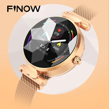 

Finow B80 Women Smart Watch Lady Fashion Smartwatches 2020 Heart Rate Blood pressure Waterpoof Fitness Tracker For Android IOS