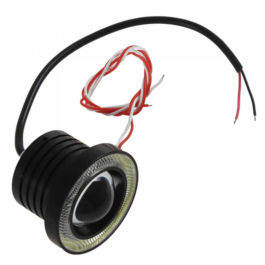 2 шт. 2,5 дюймов 10 Вт 1800LM 12V COB Противотуманные фары Дневные Фары Светильник лампа авто Ангельские глазки светильник