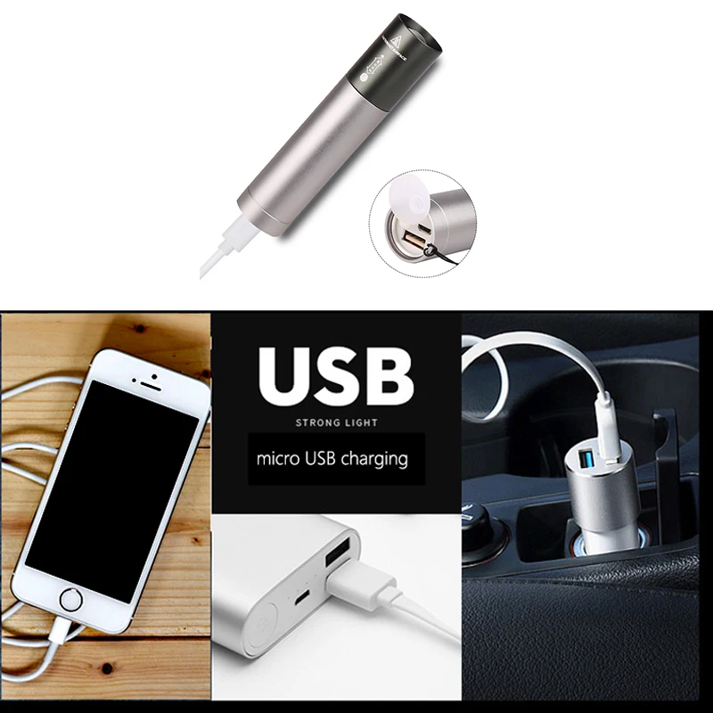 Светодиодный фонарик Perfect T6 1200LM с зумом для прогулок кемпинга яркий фонарь USB I/O