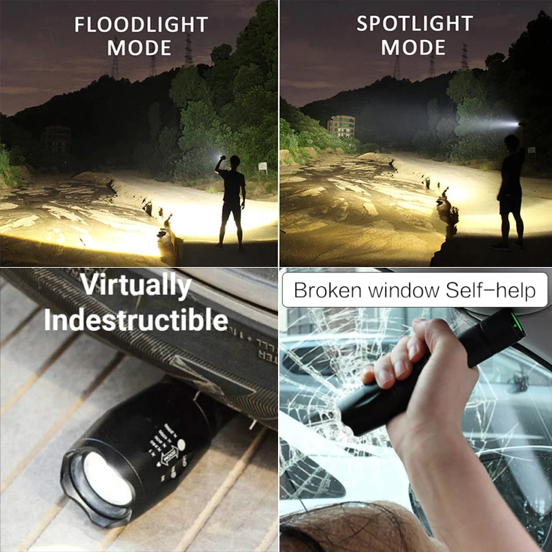 Self-defence-Led-Flashlight-18650-Lantern-Tactical-Zoom-Penlight-Led-Flashlights-With-18650-Battery-Torch-New