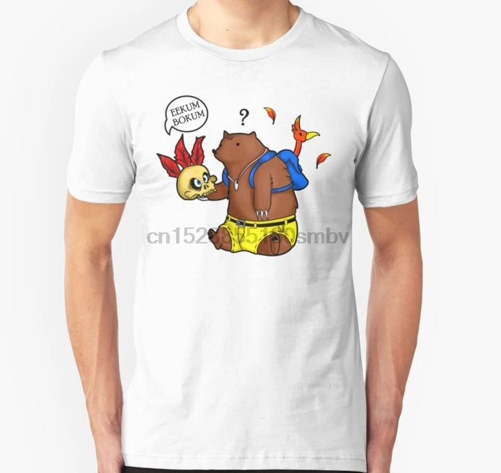 Men tshirt A Confused Bear and his Bird T Shirt women T-Shirt tees top |