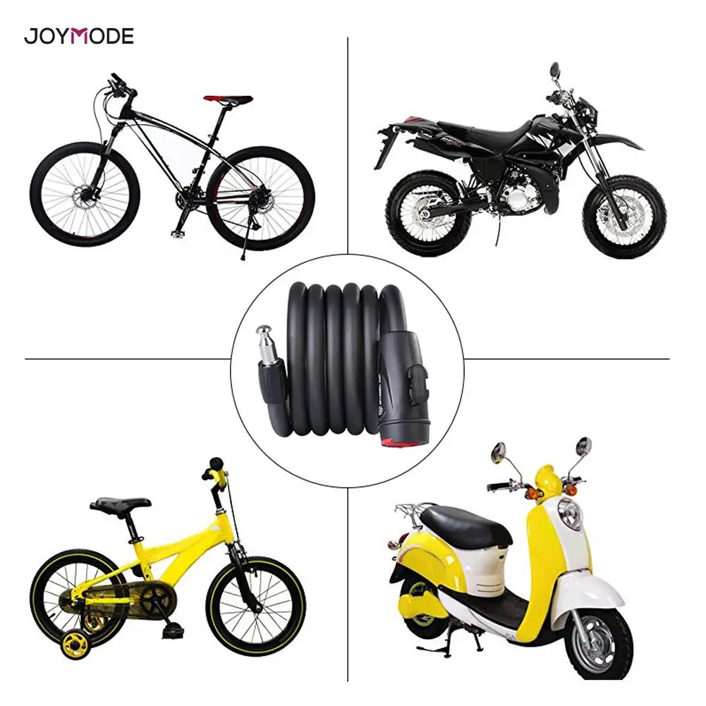 JOYMODE для мужчин женщин 4-разрядный Пароль замок горный велосипед код безопасности Противоугонный замок трос, хорошее качество замок со стальным проводом 5-дверного замка